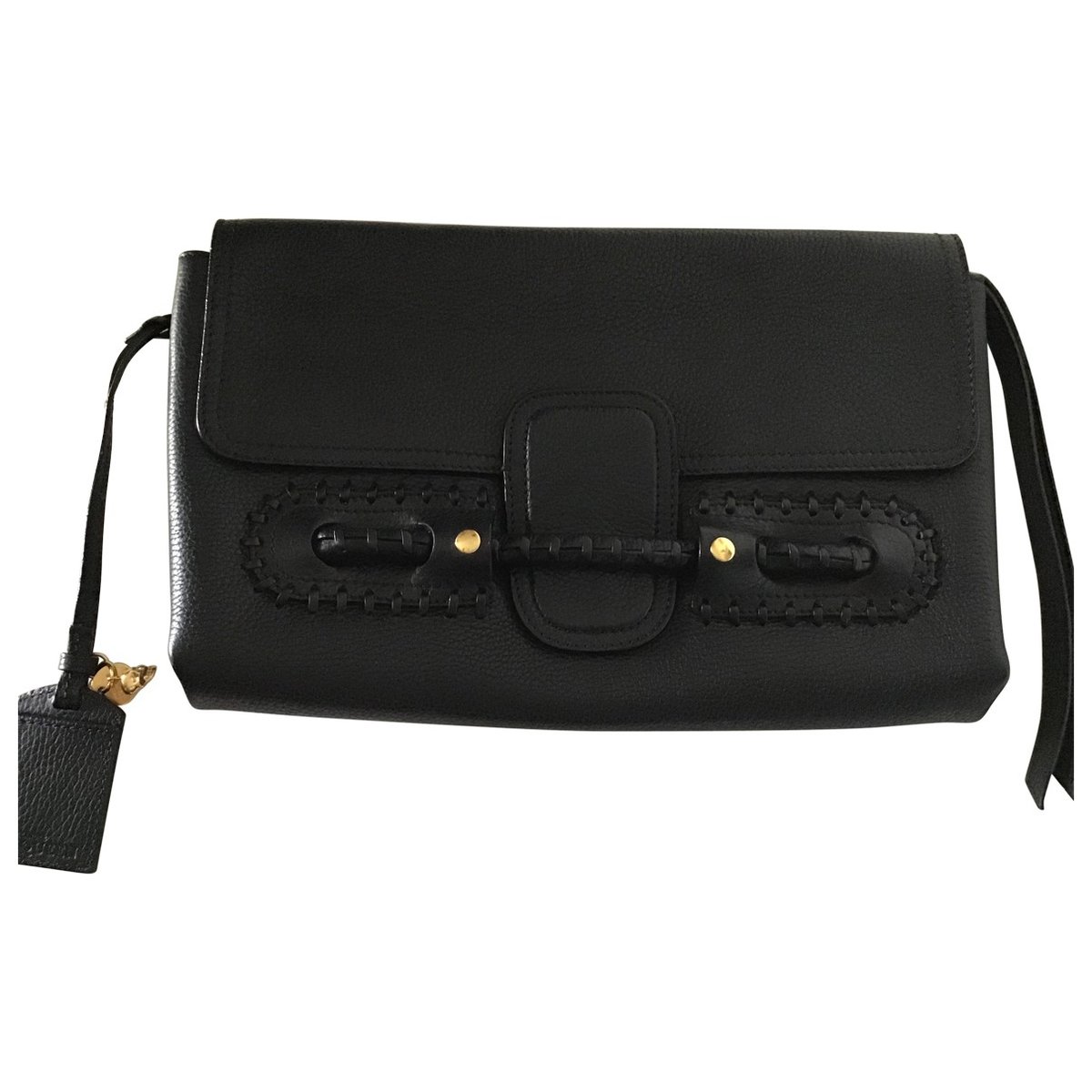 Leather clutch bag