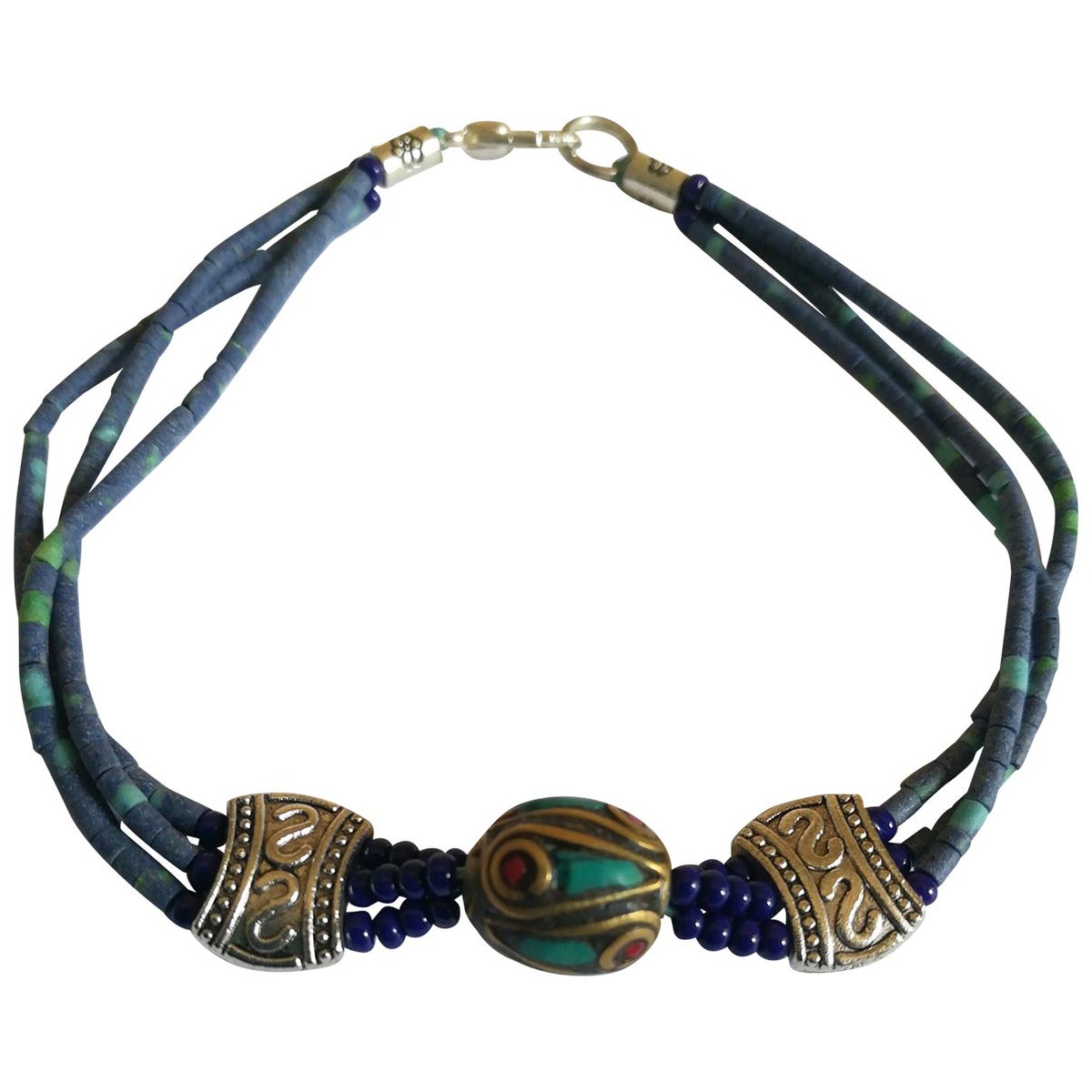 Lapis lazuli silver bracelet