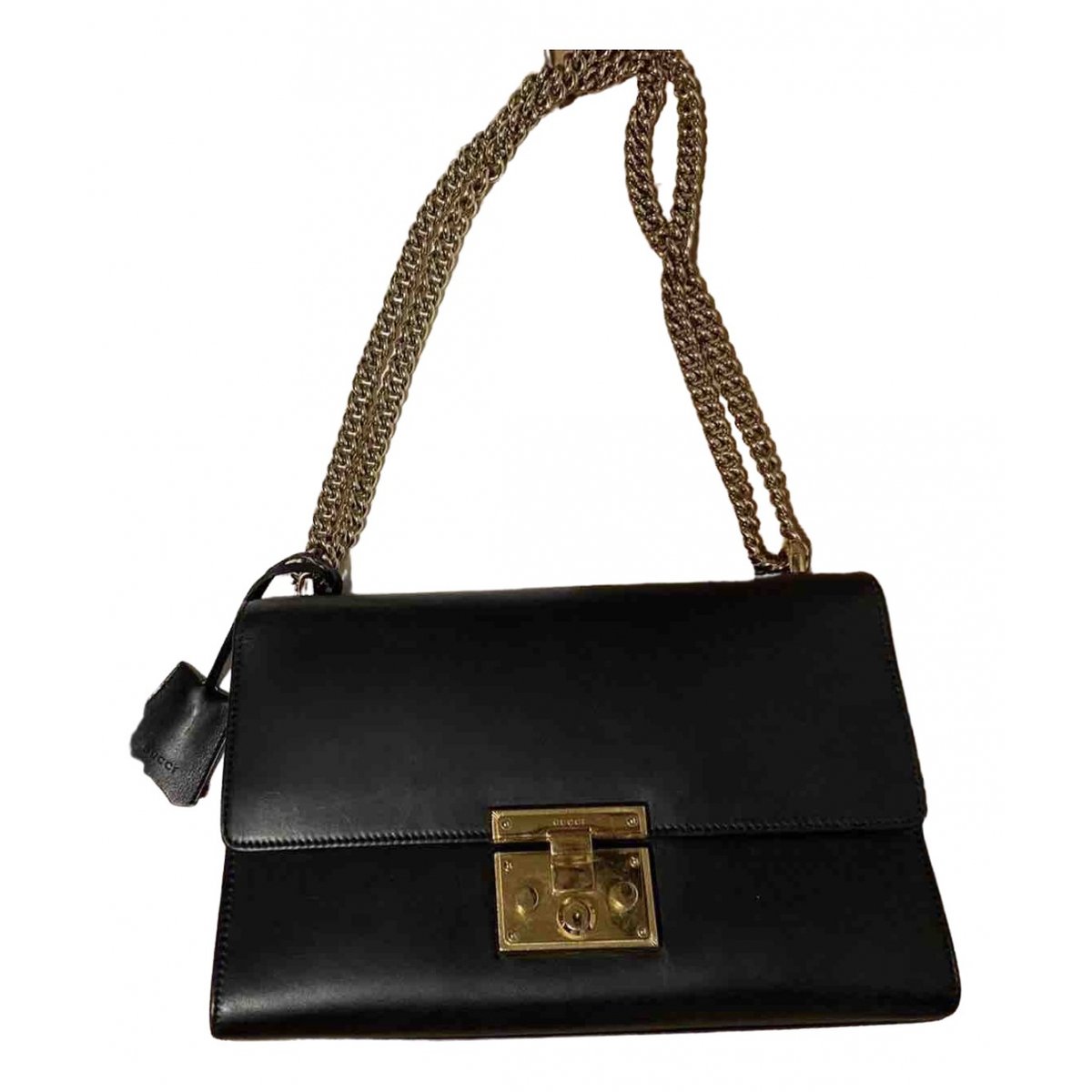 Padlock leather handbag