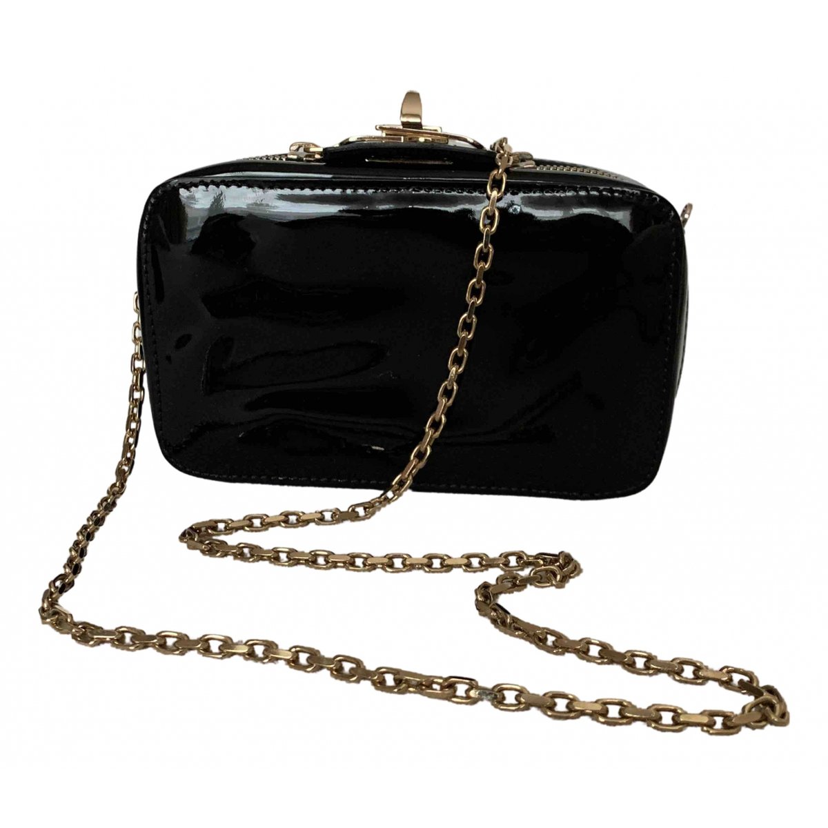 Patent leather clutch bag