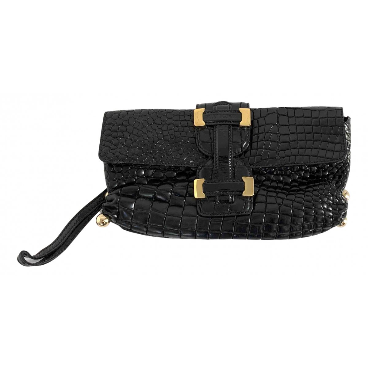 Leather clutch bag