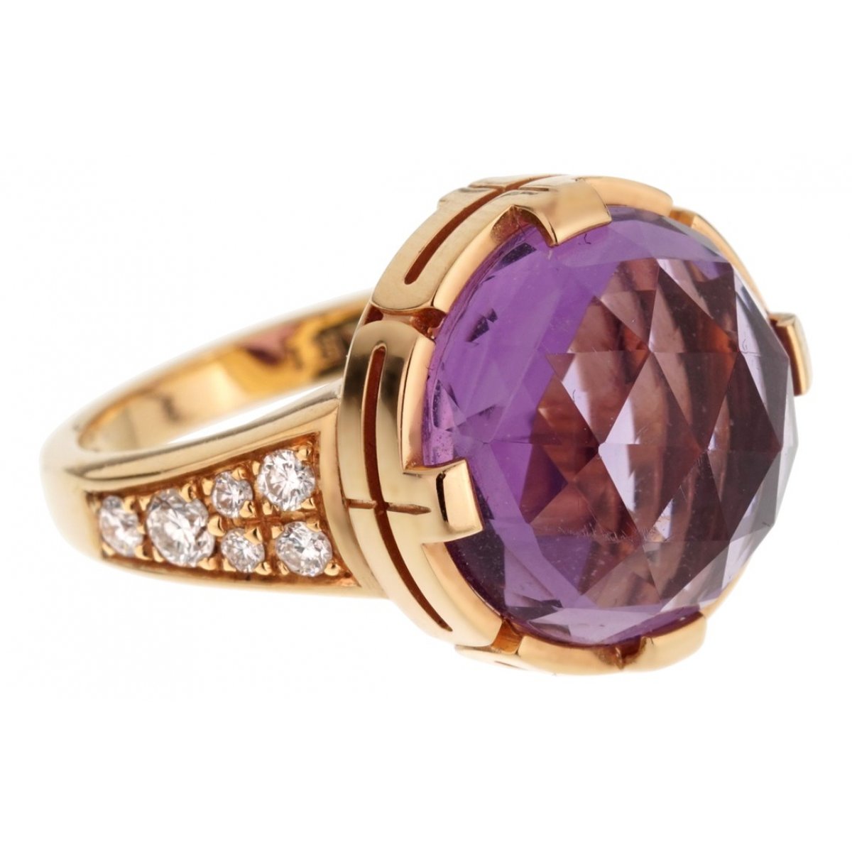 Parentesi Cocktail pink gold ring