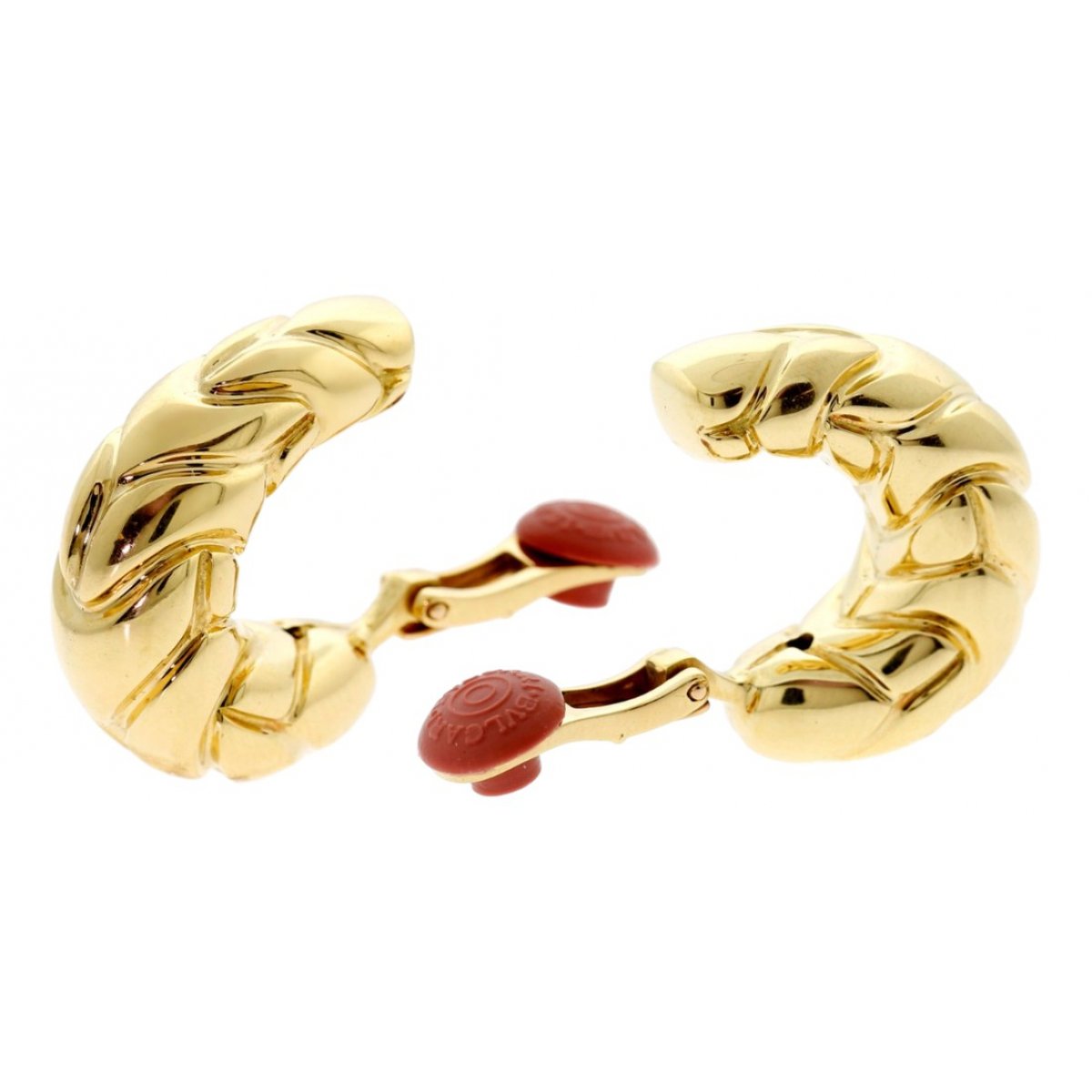 Spiga yellow gold earrings