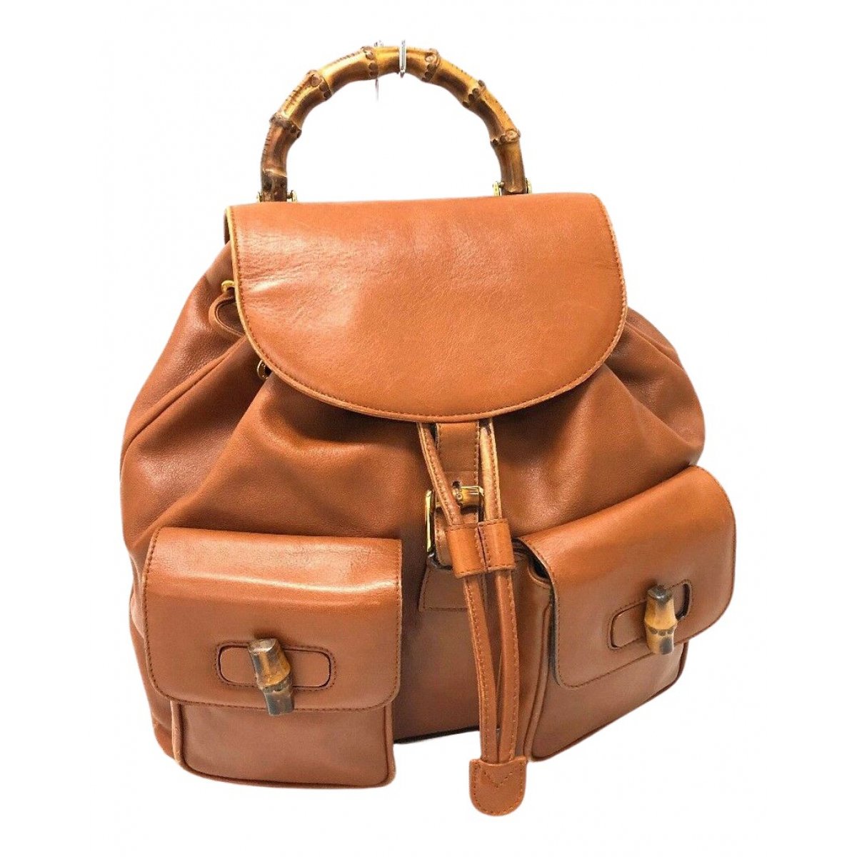 Vintage Bamboo leather backpack