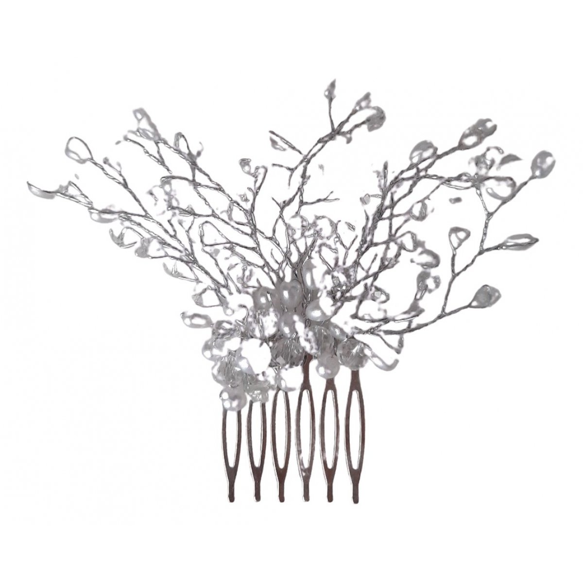 Opale silver hair accessory