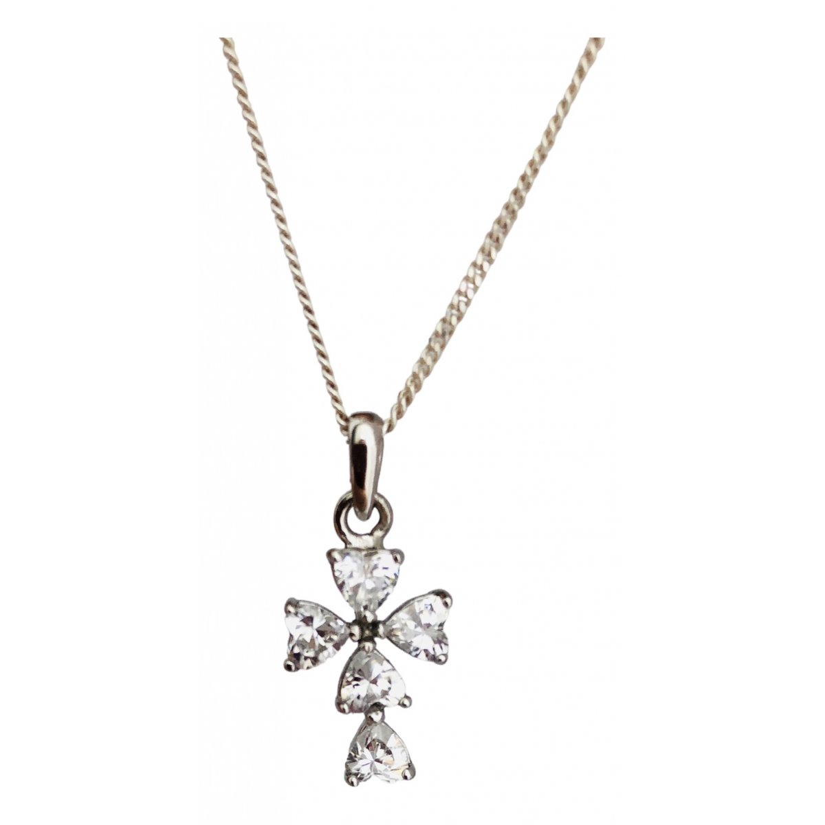 Croix silver necklace