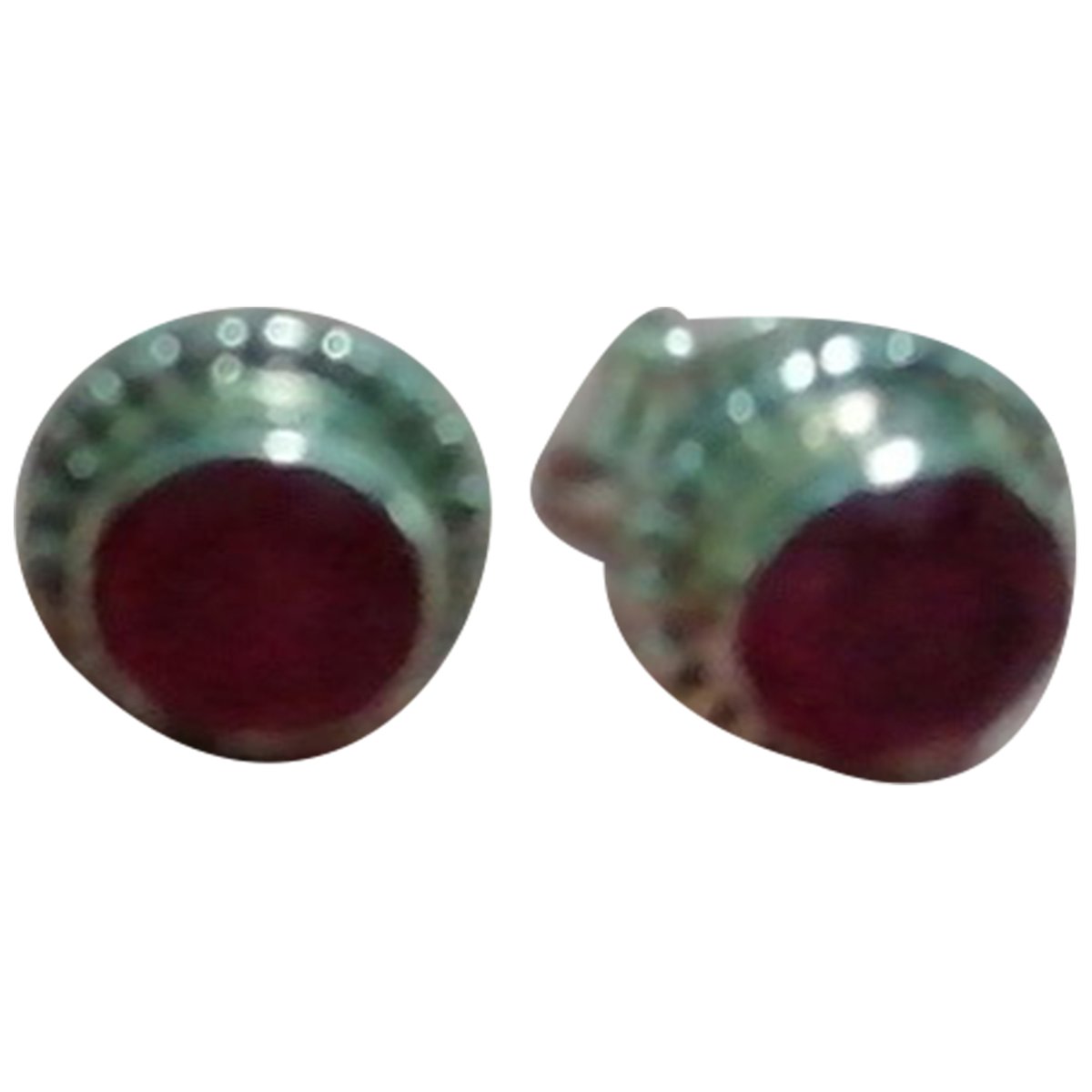 Rubis silver earrings