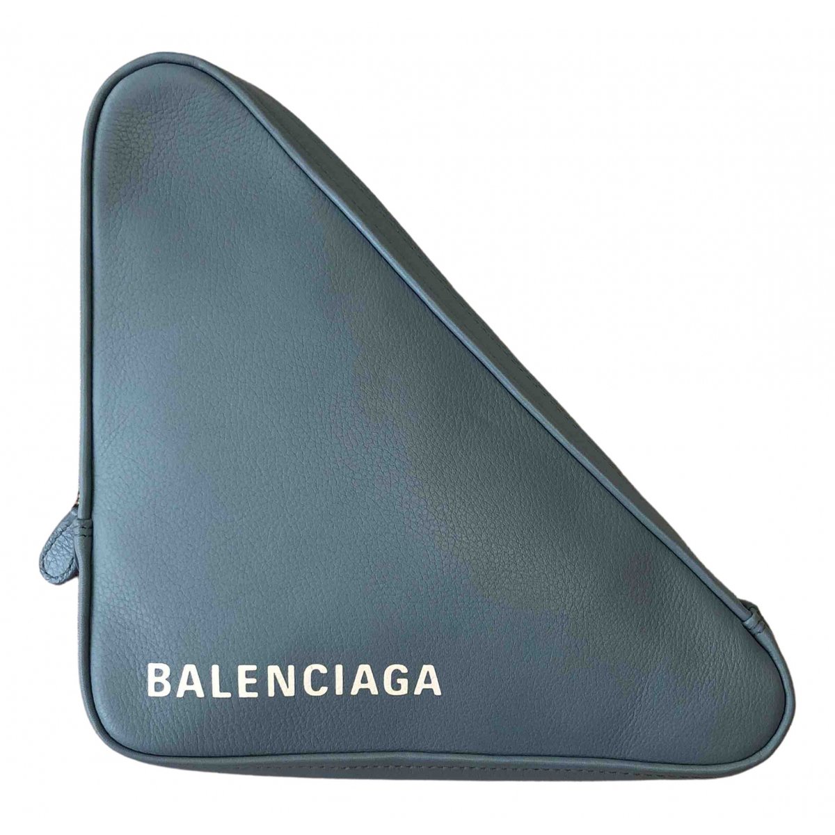 Triangle leather clutch bag