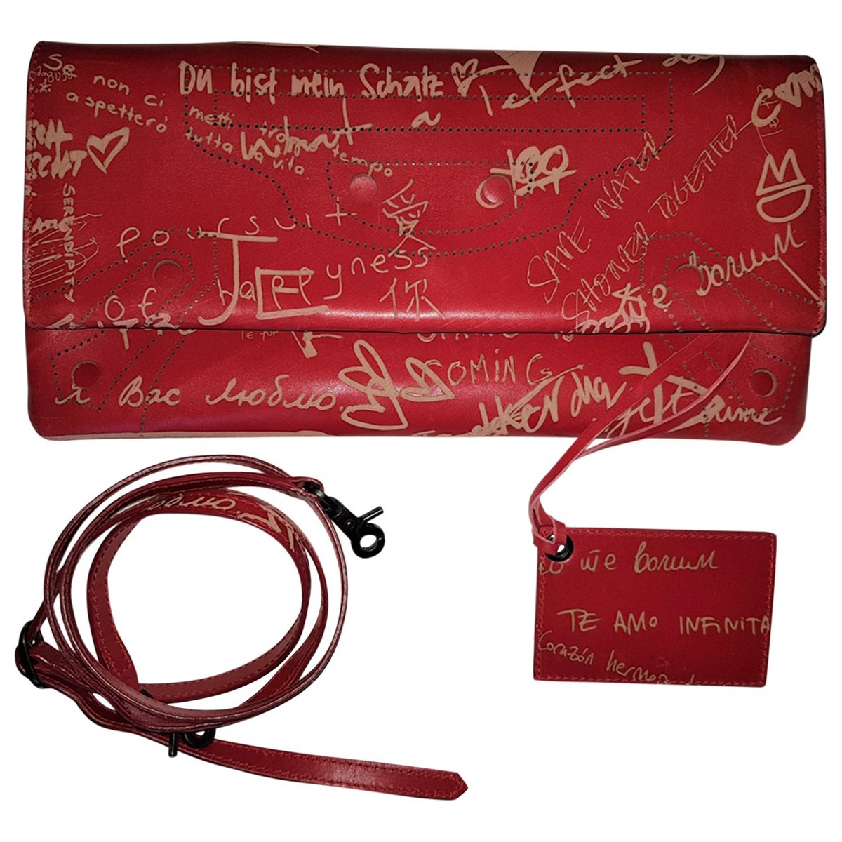 Blackout leather clutch bag