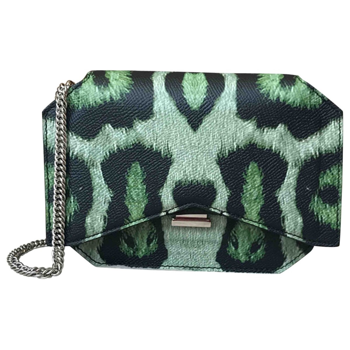 Bow Cut leather clutch bag