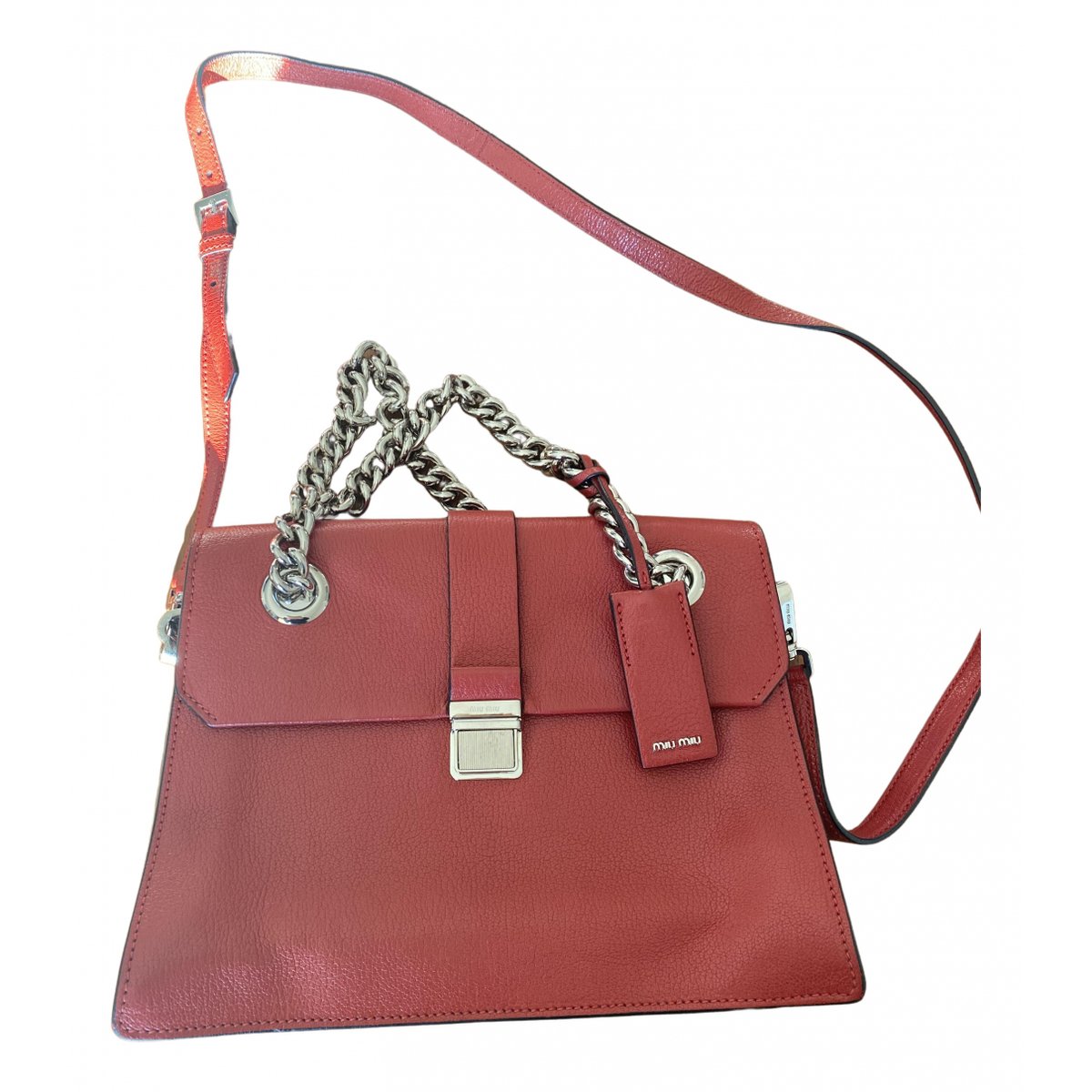 Madras leather crossbody bag