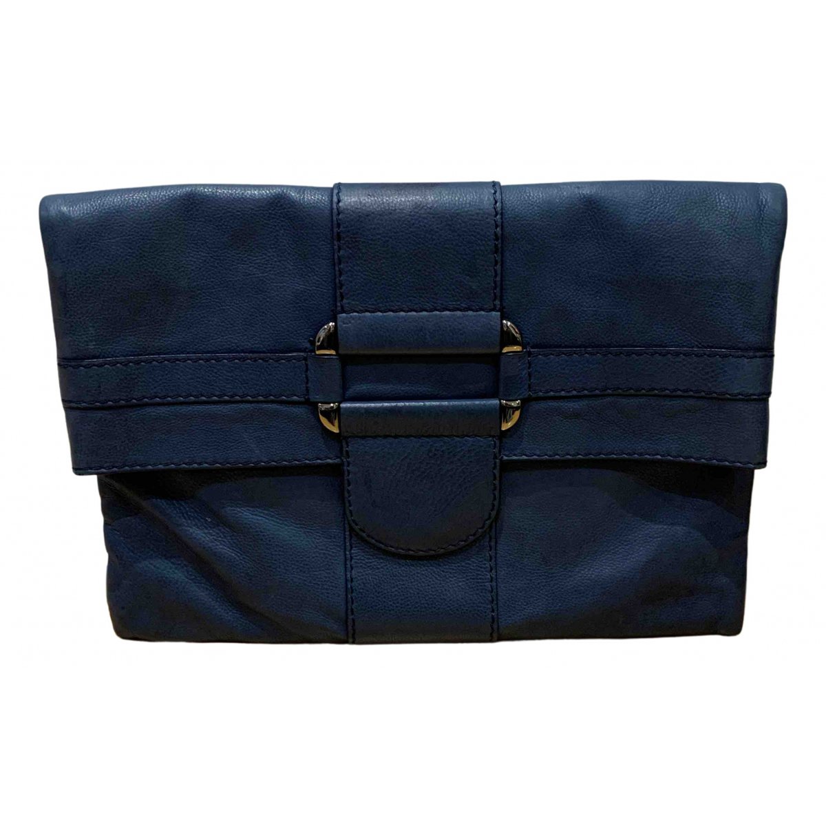 Leather clutch bag