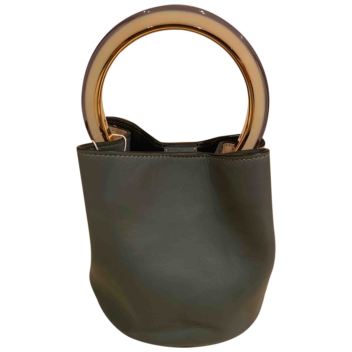 Pannier leather handbag