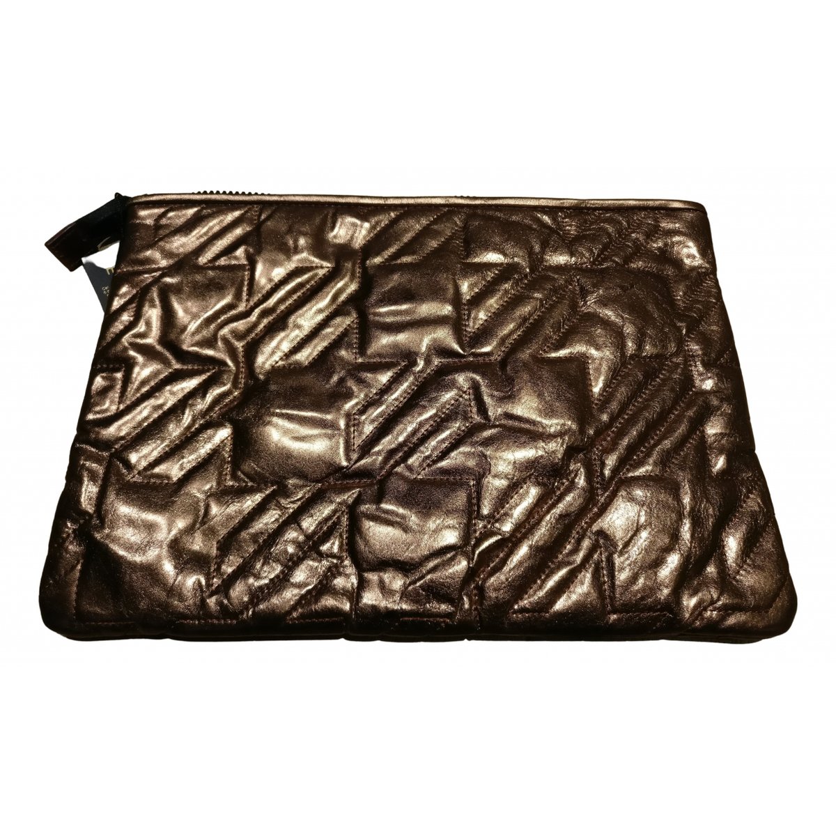 Leather clutch bag