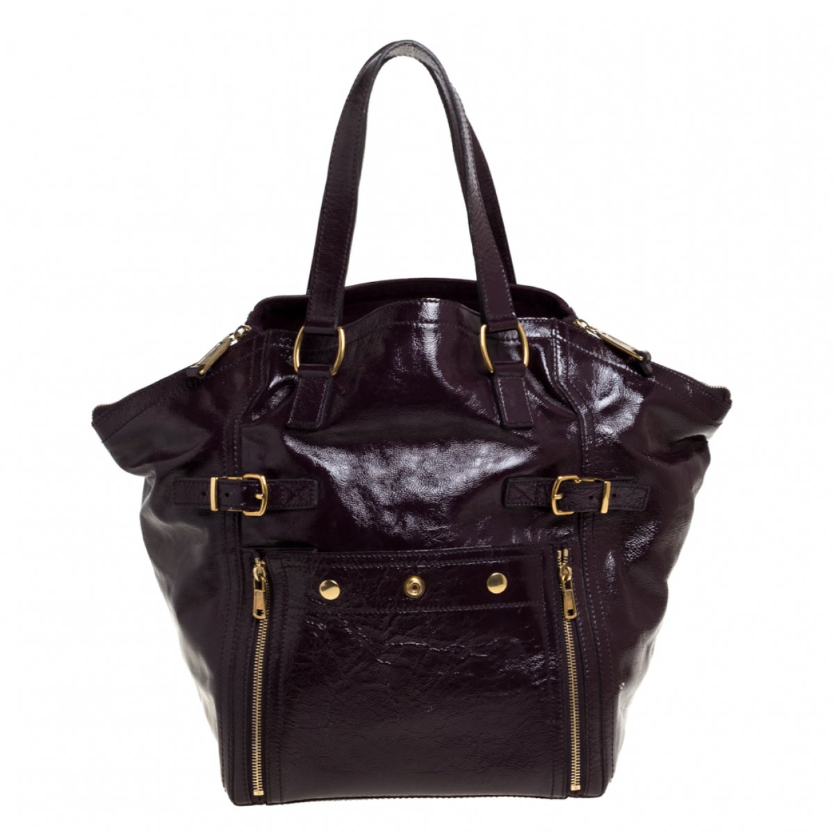 Downtown patent leather handbag