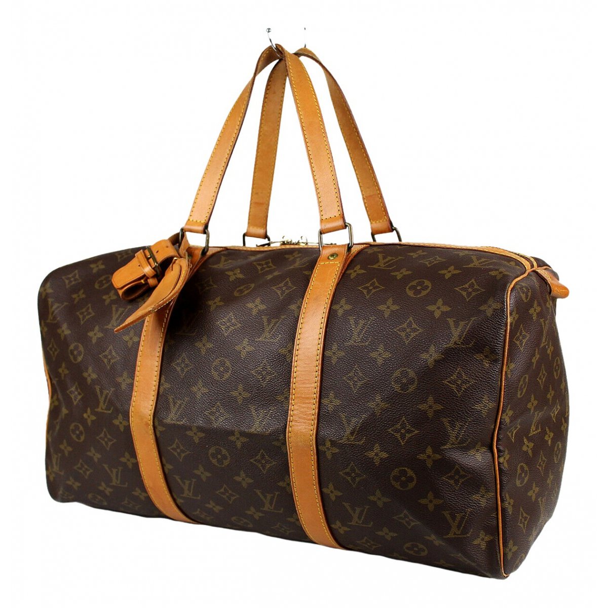 Sac souple leather travel bag