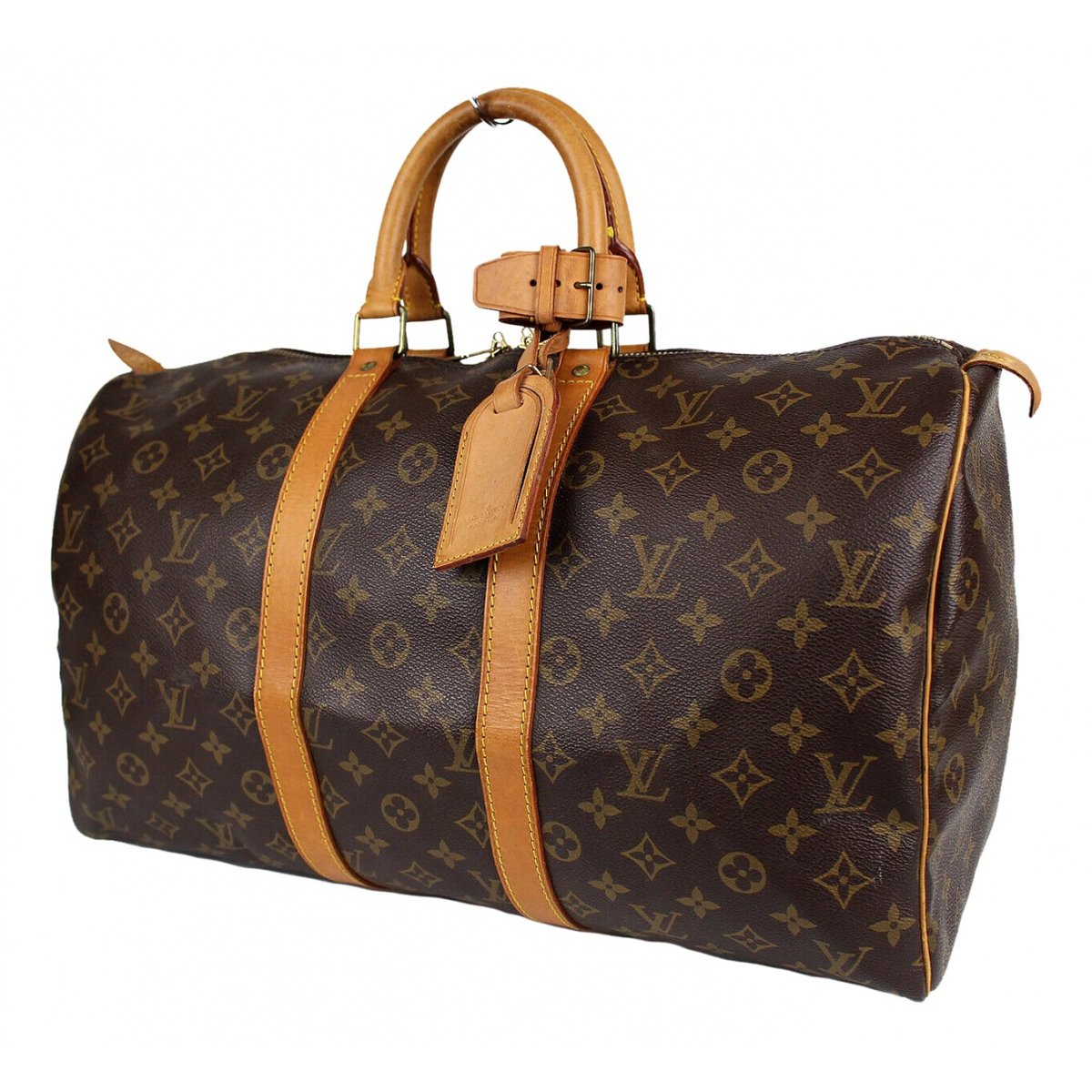 Keepall leather travel bag