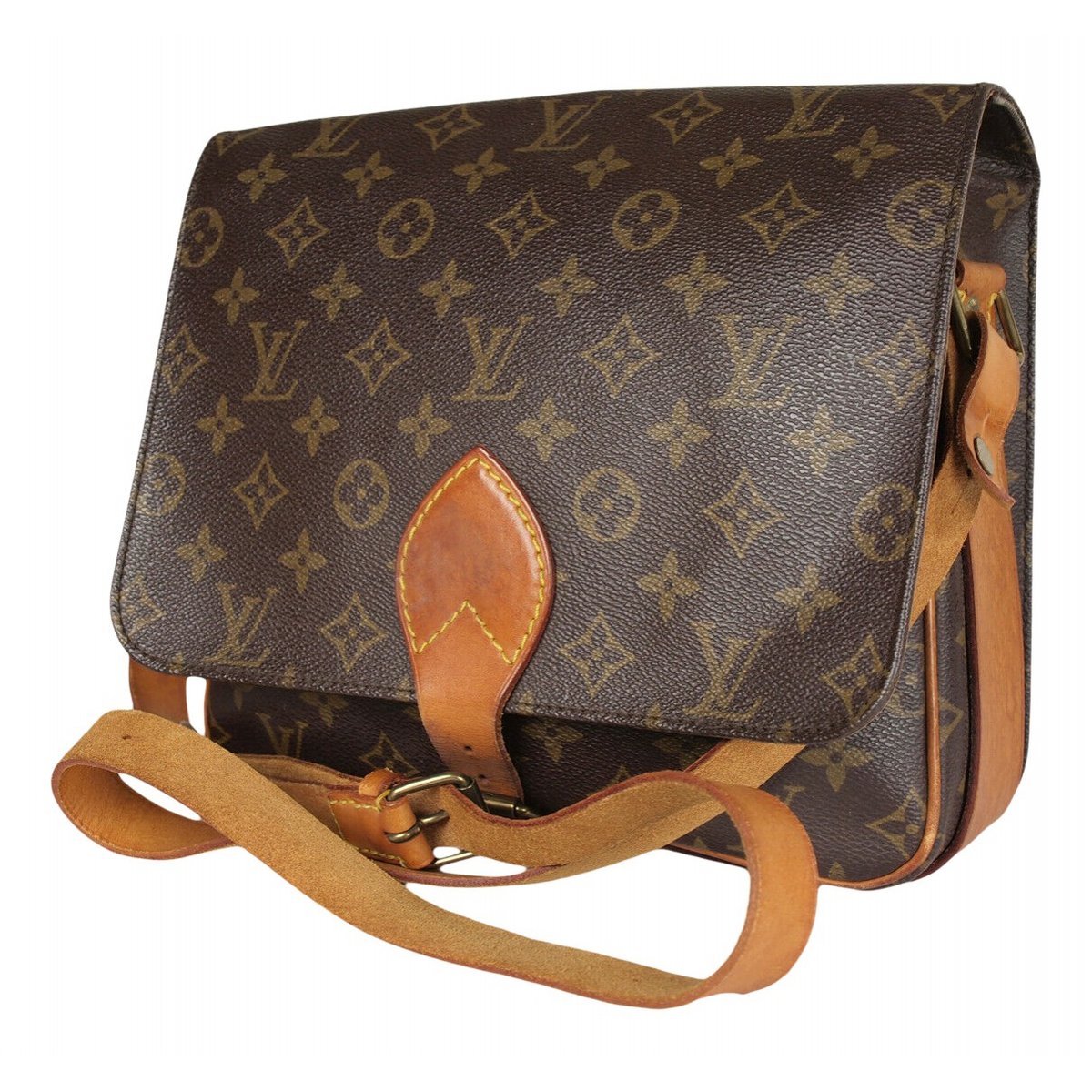 Cartouchière leather handbag