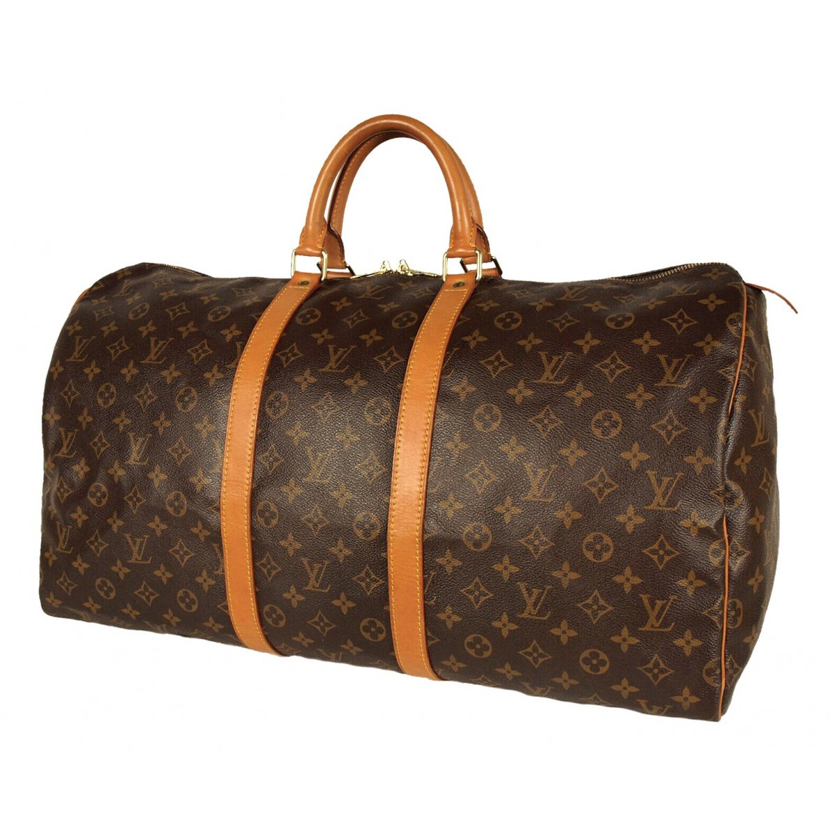 Keepall leather travel bag