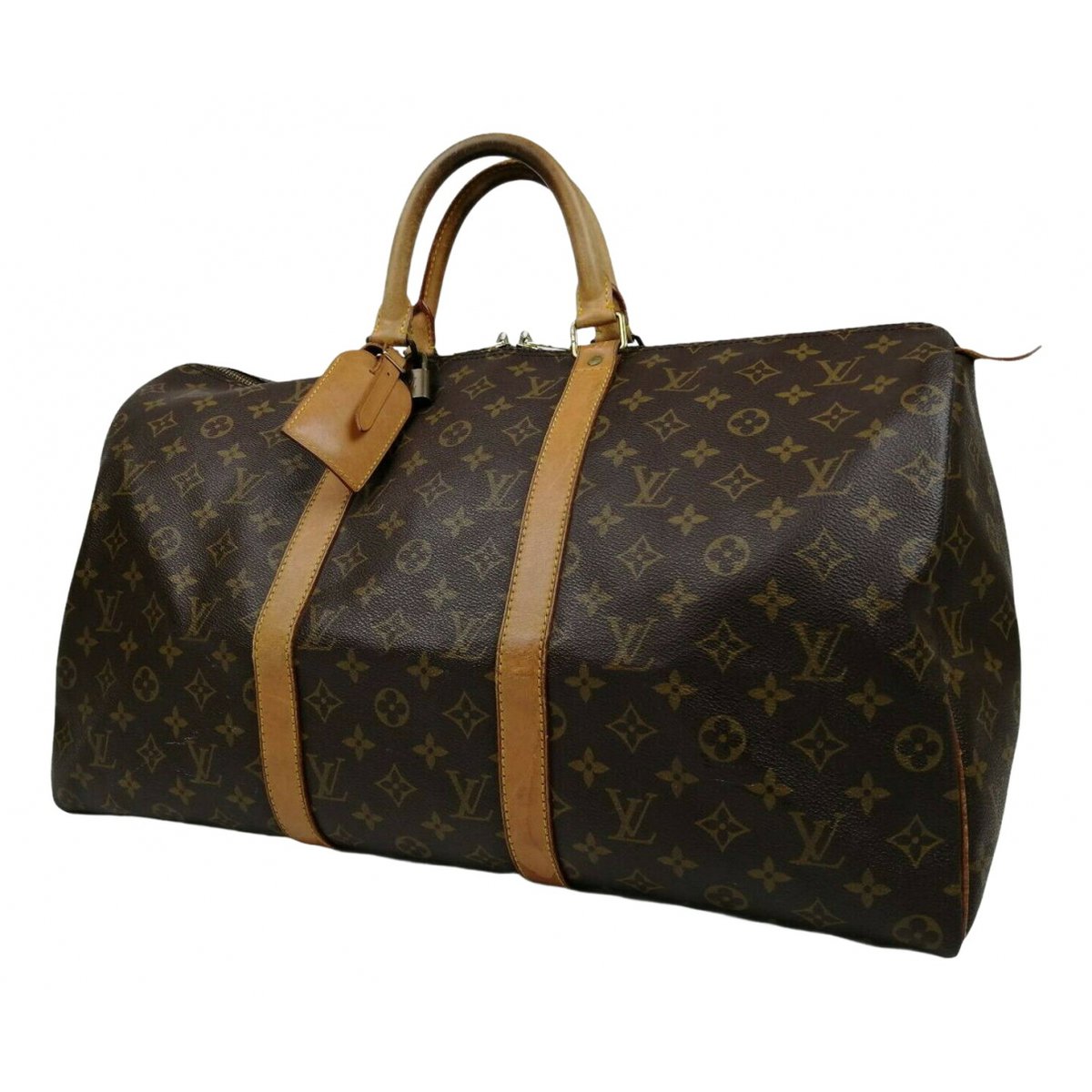 Keepall leather travel bag