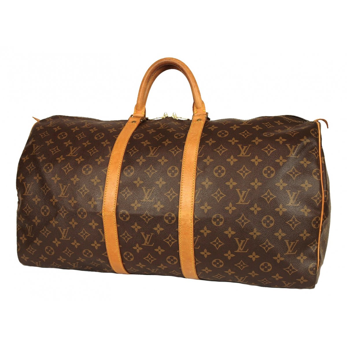 Keepall leather travel bag