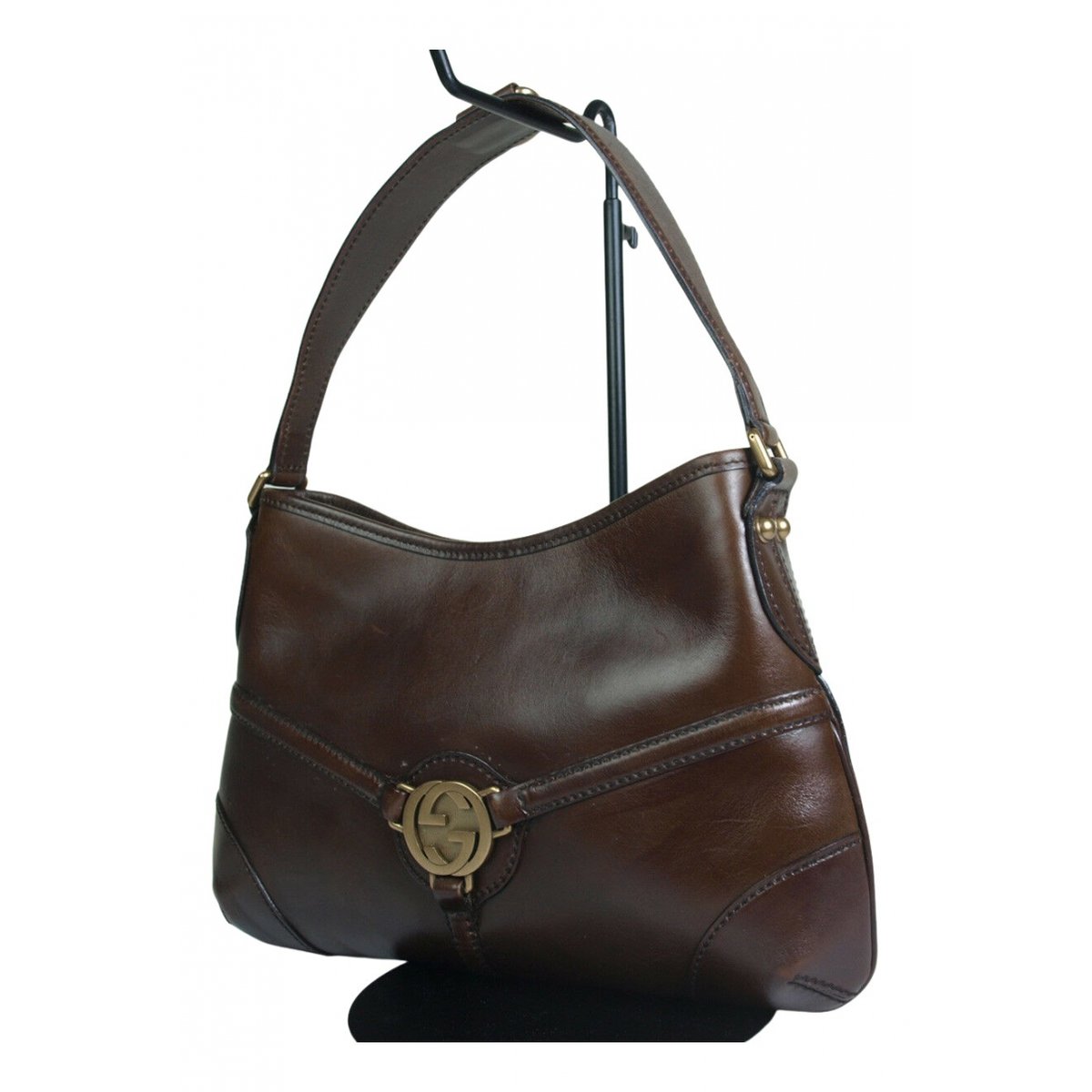 Go logo leather handbag