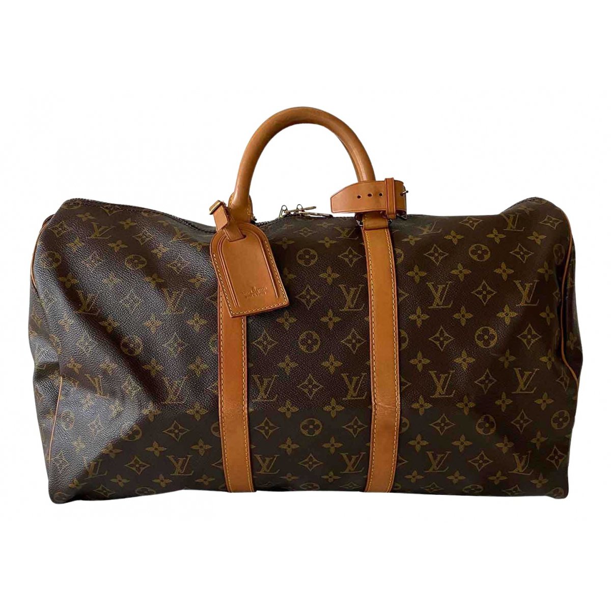 Keepall leather travel bag