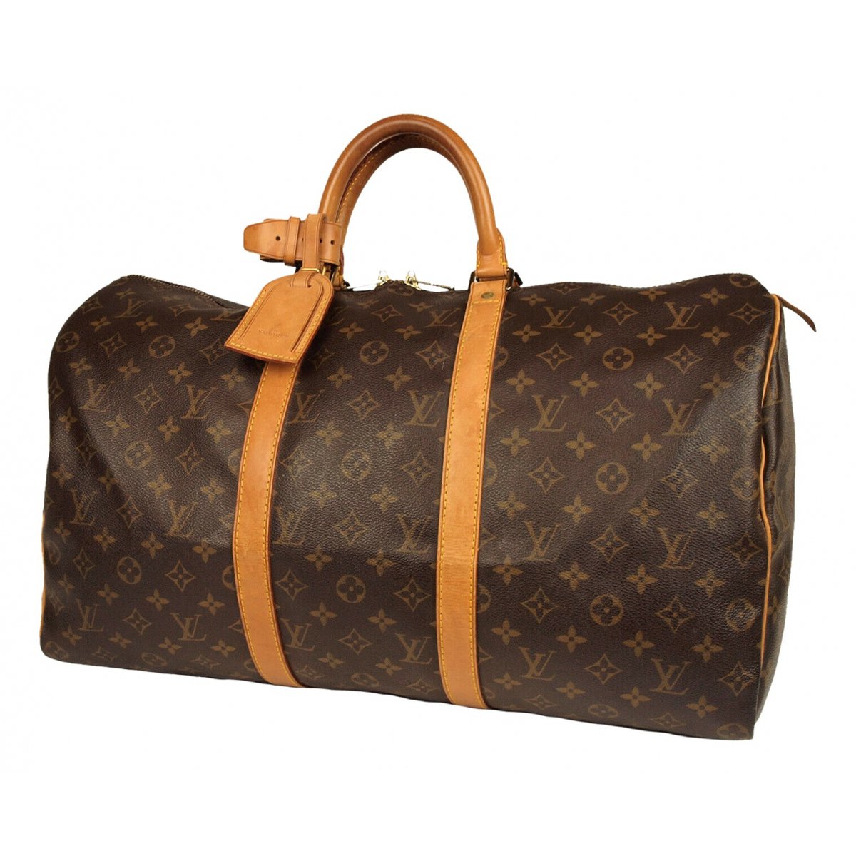 Keepall leather travel bag