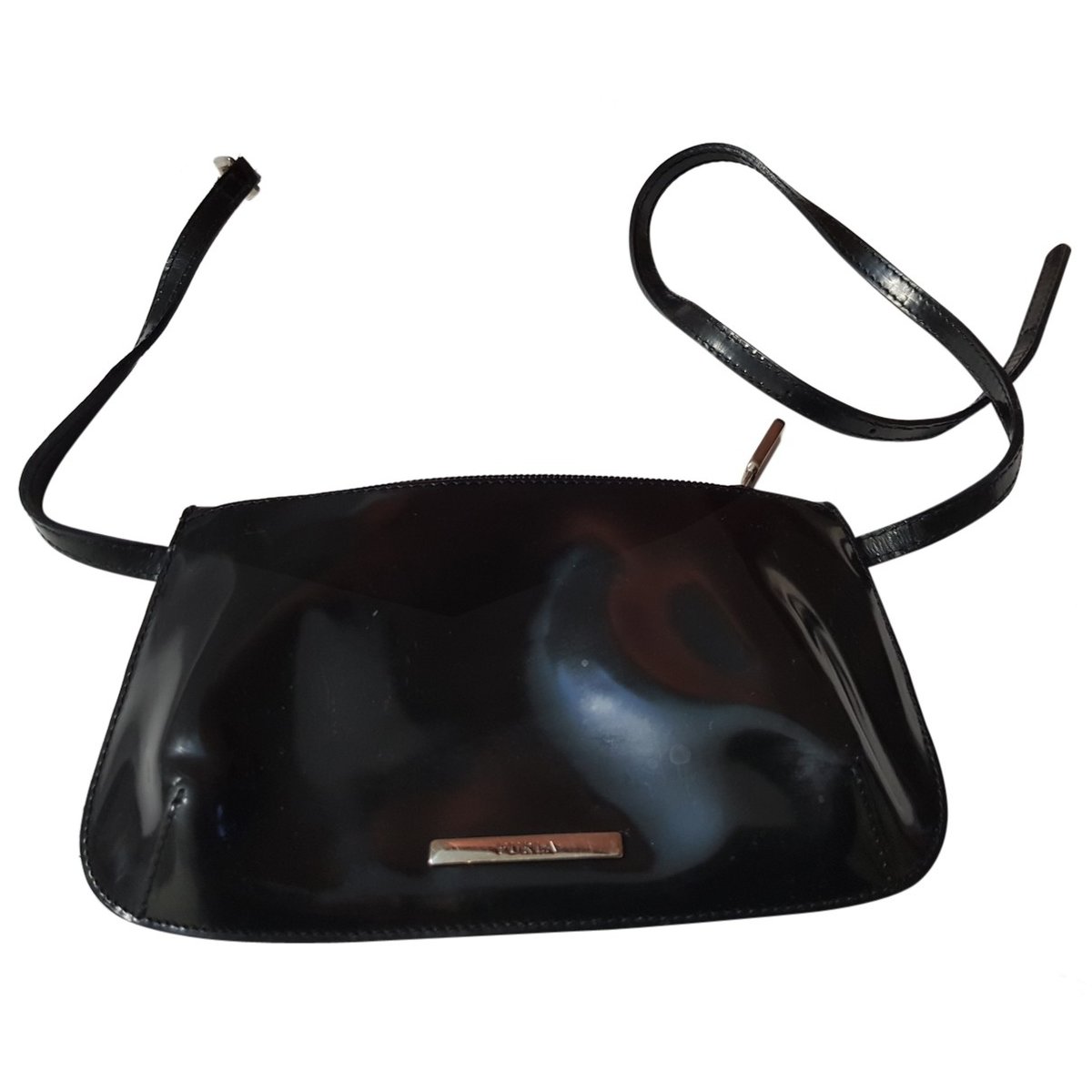 Metropolis patent leather clutch bag