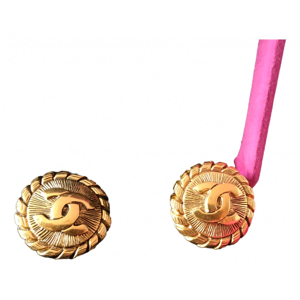 Matelassé yellow gold earrings