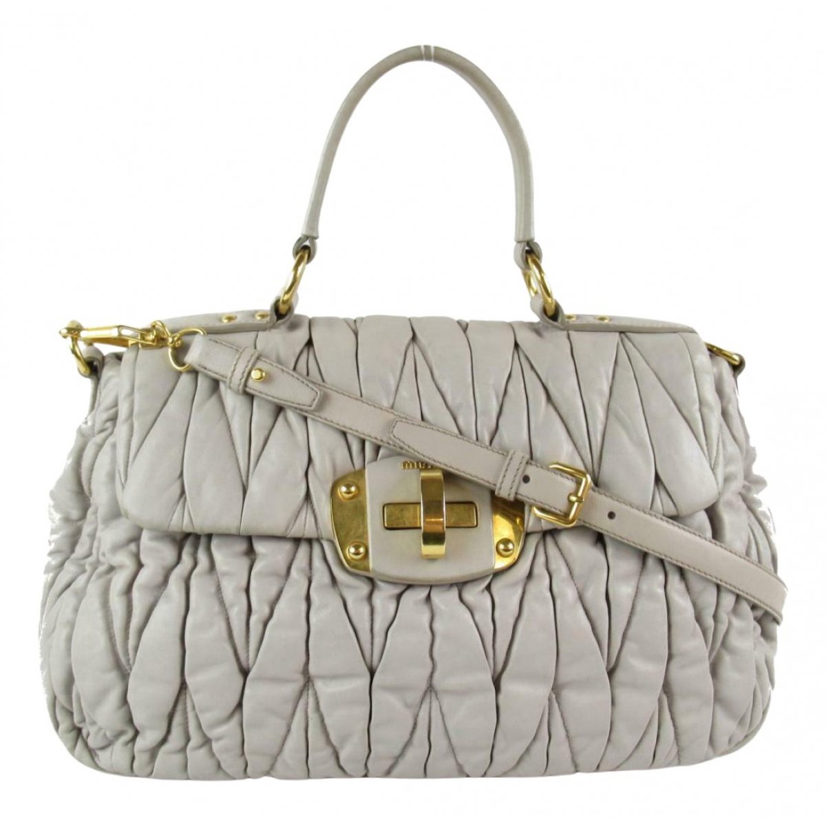 Matelassé leather handbag