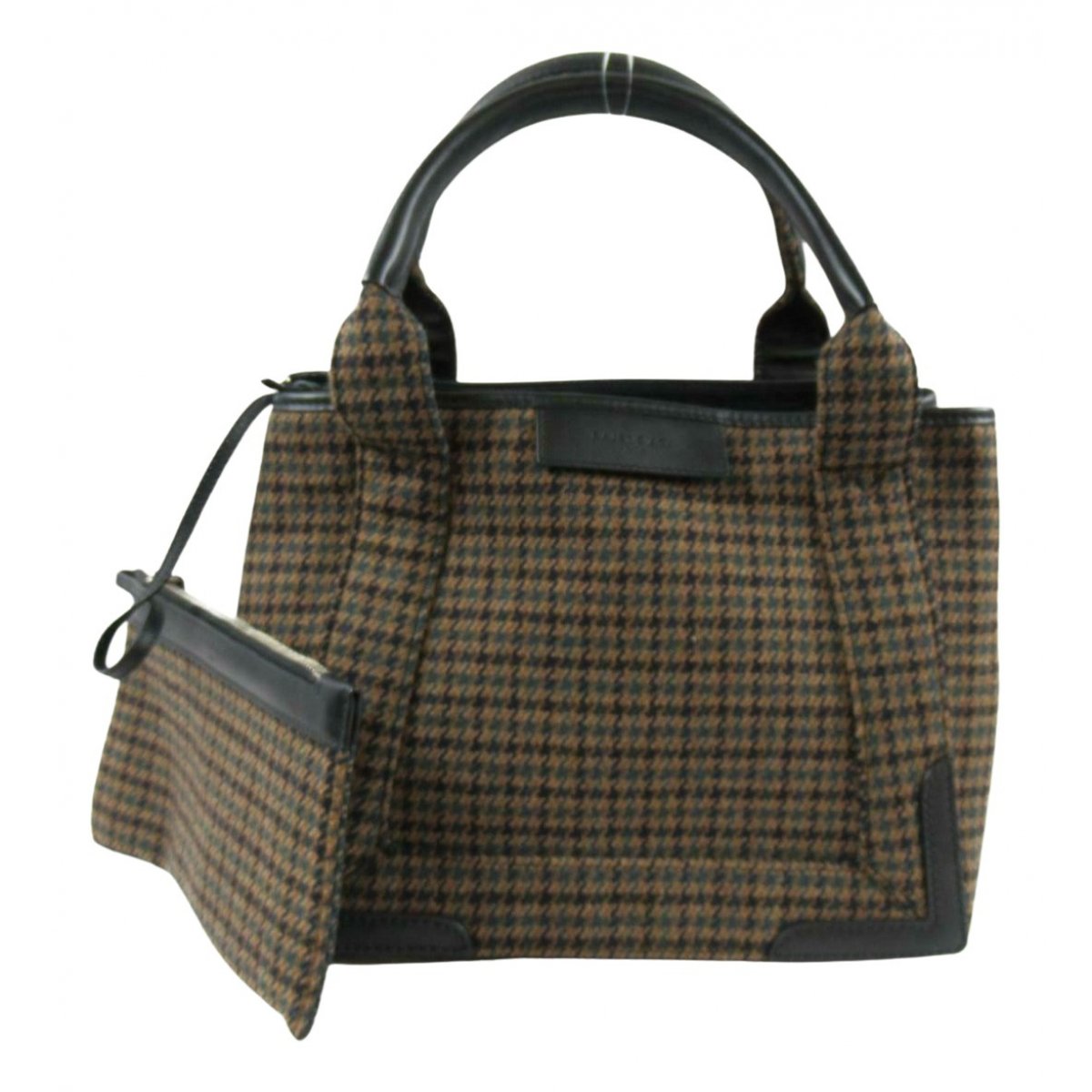 Navy cabas cloth handbag