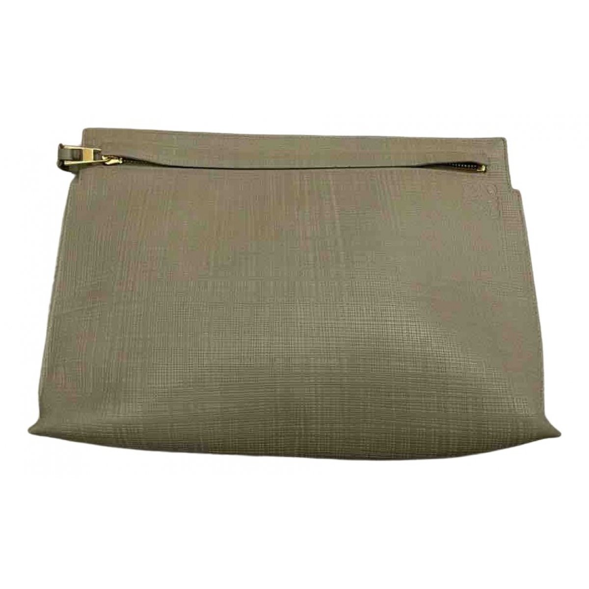 T Pouch leather clutch bag