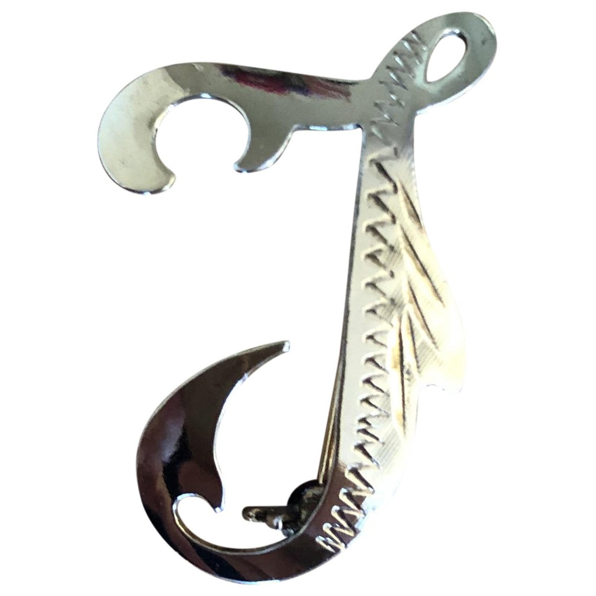 Motifs Lettres silver pin & brooche