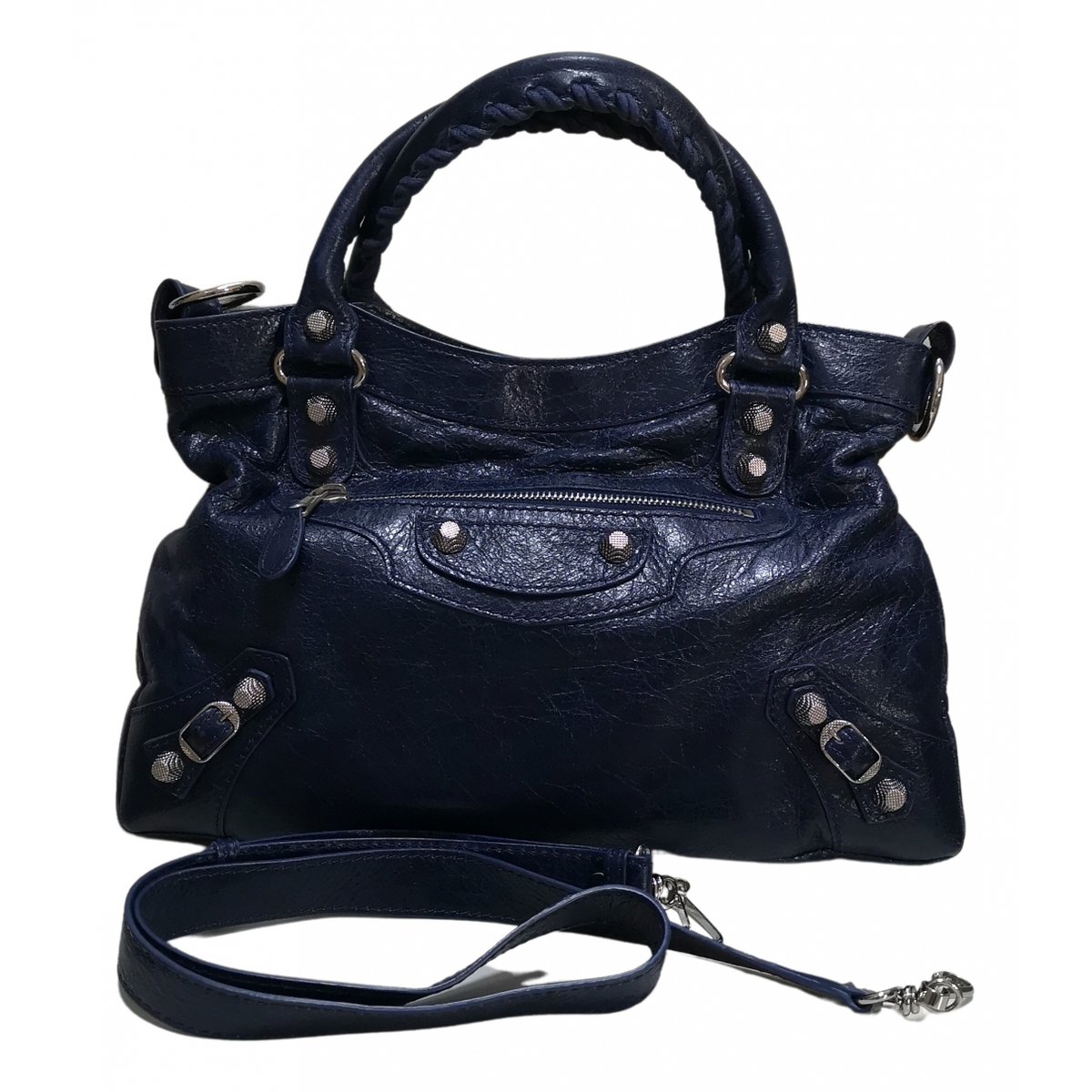 City leather handbag