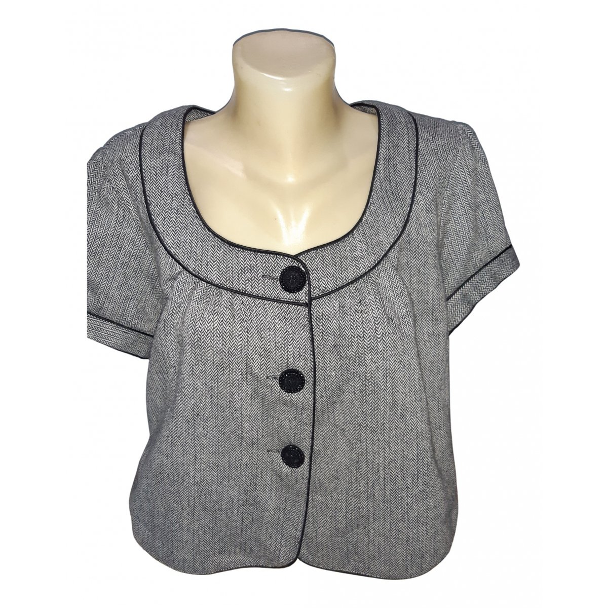 Sans manches wool short vest