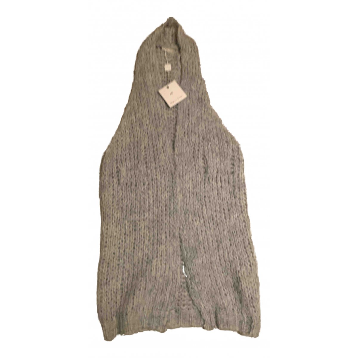 Sans manches wool cardi coat