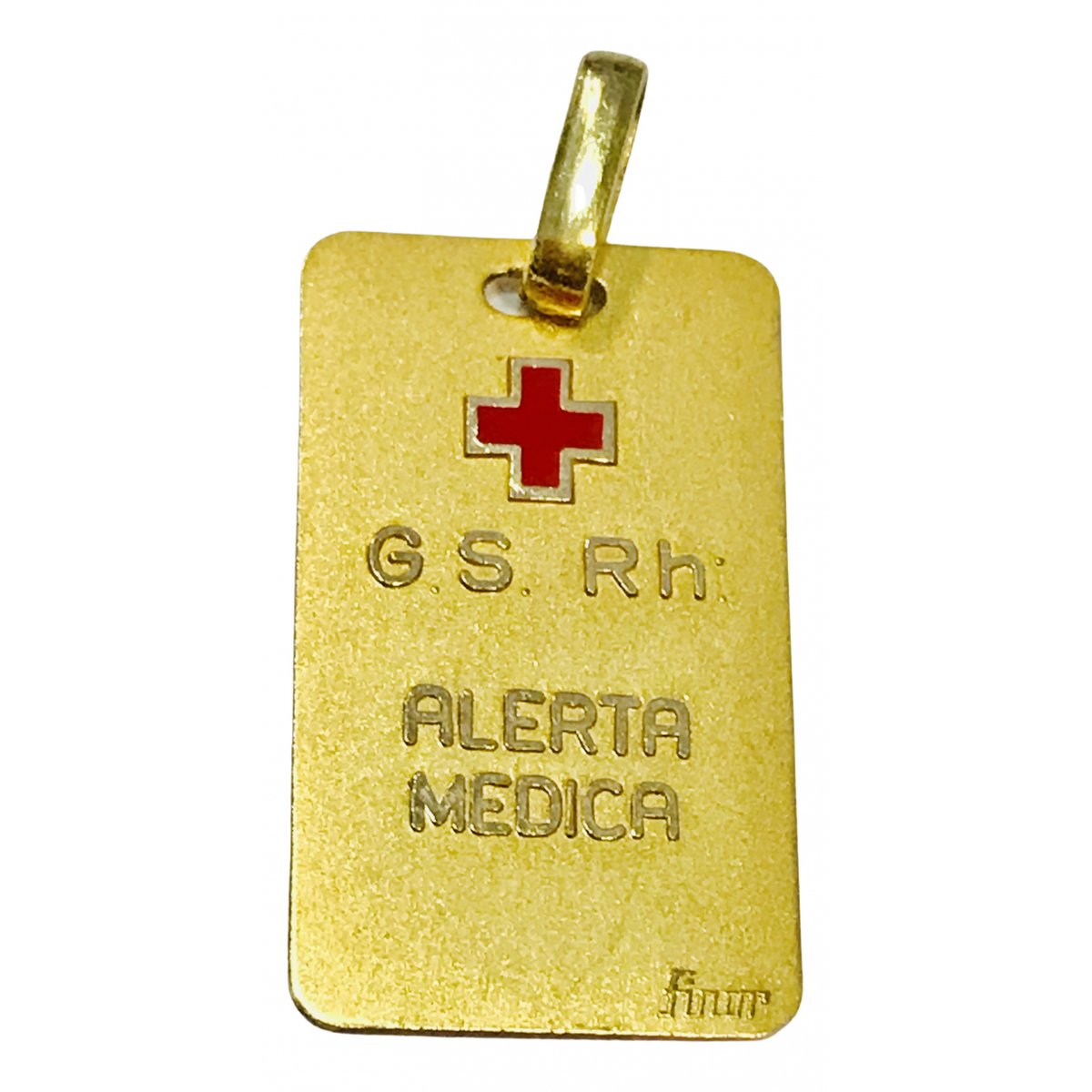 Motifs Lettres yellow gold pendant