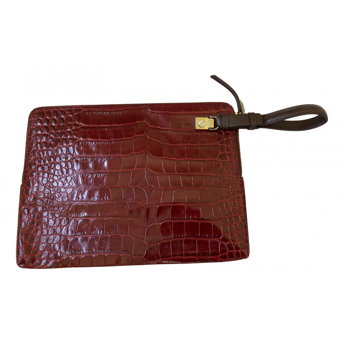 Leather clutch bag