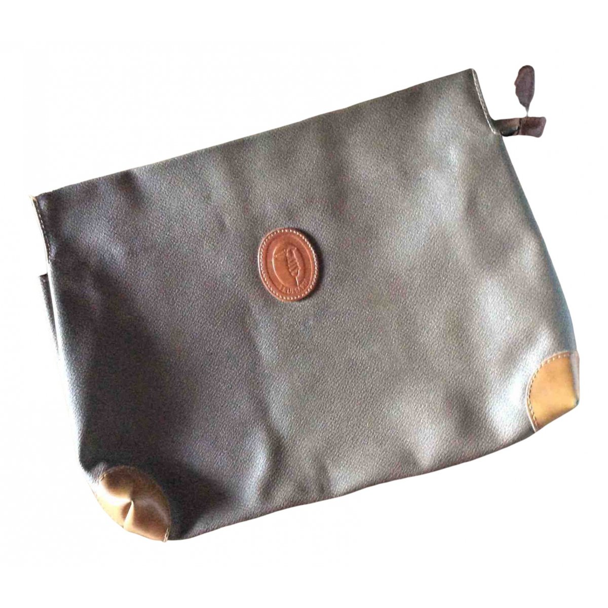 Leather clutch bag