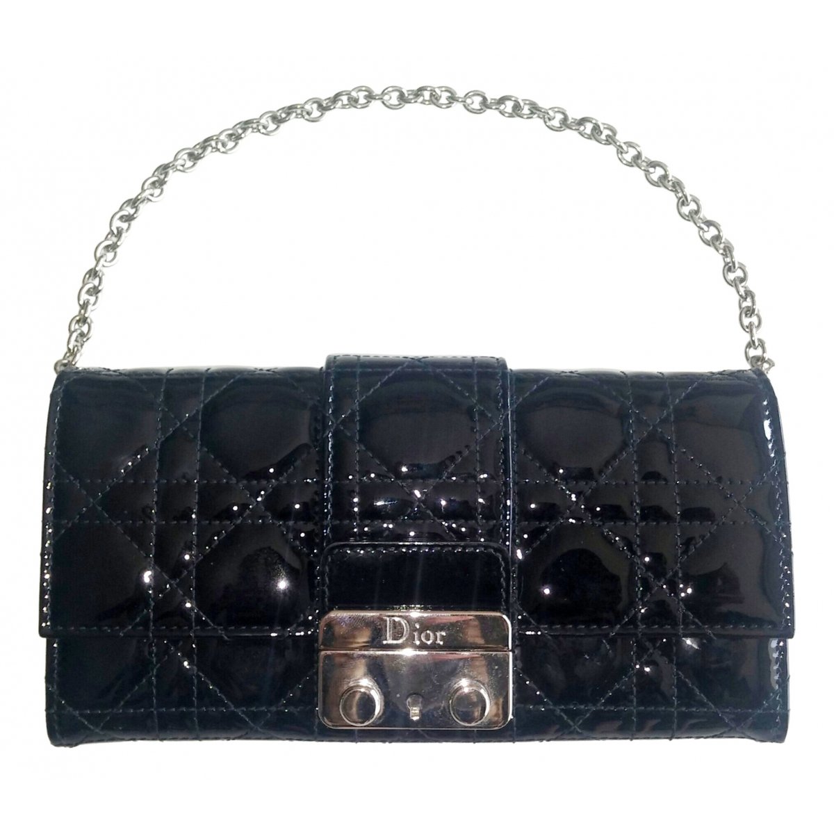 Miss Dior patent leather clutch bag