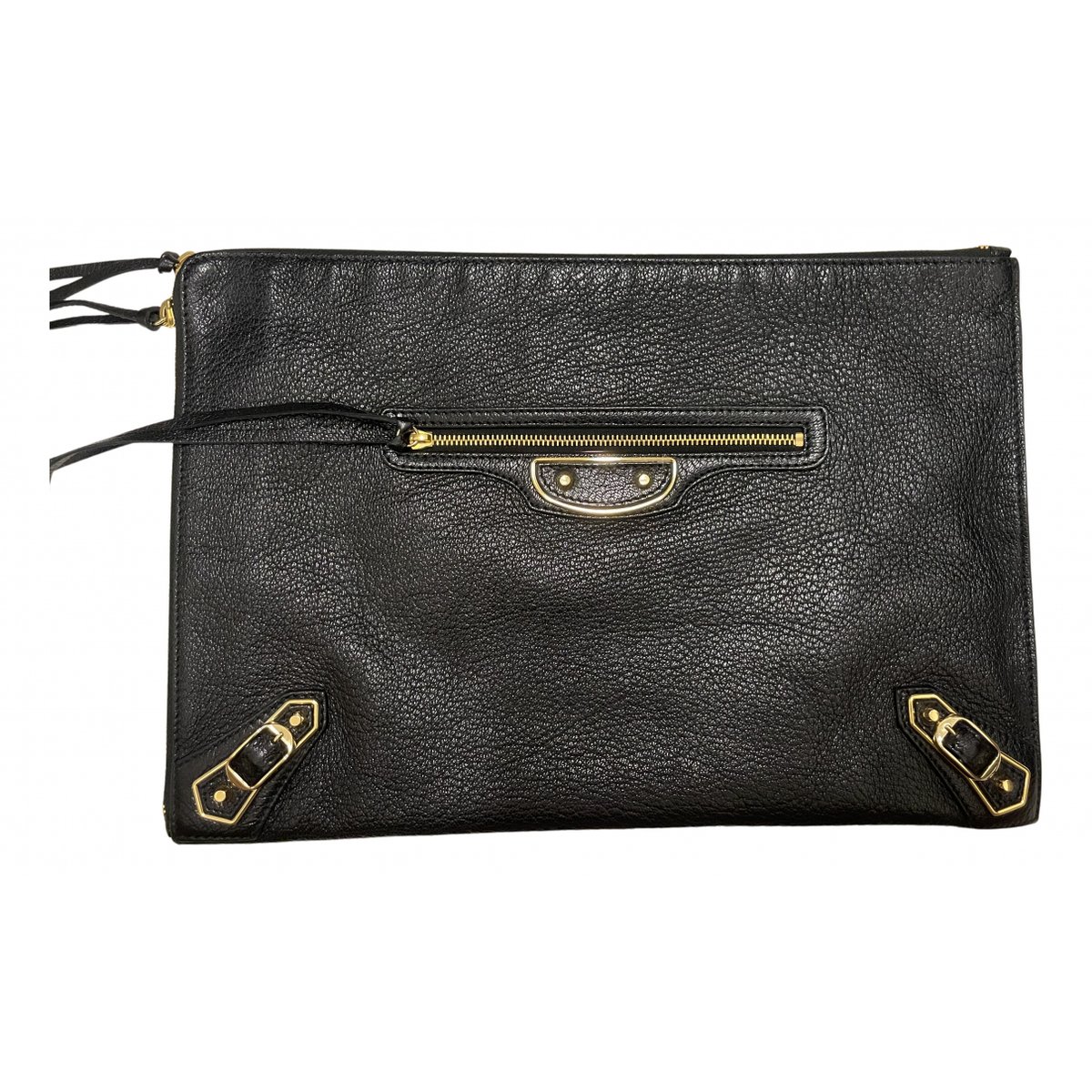 Classic Metalic leather clutch bag