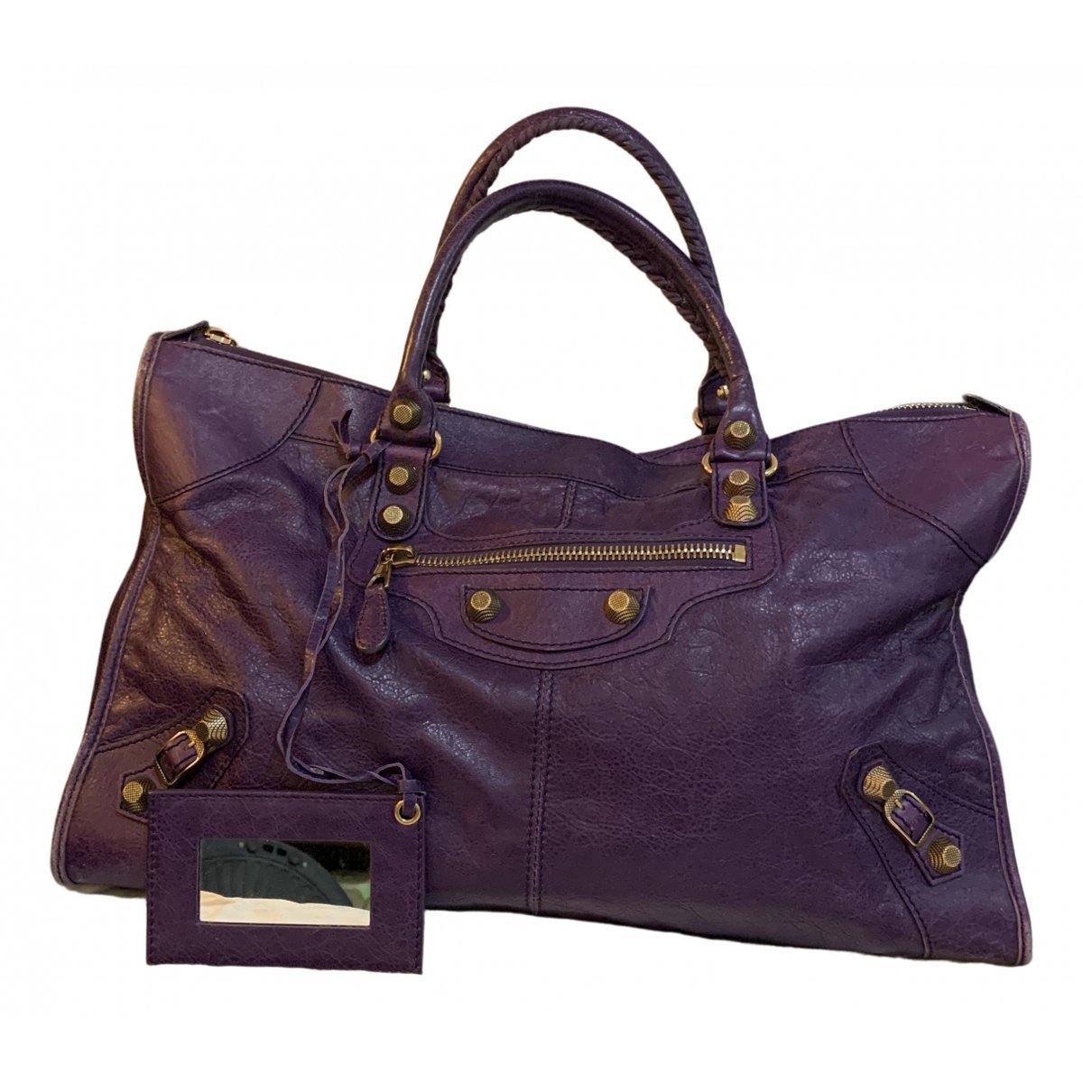 Work leather handbag