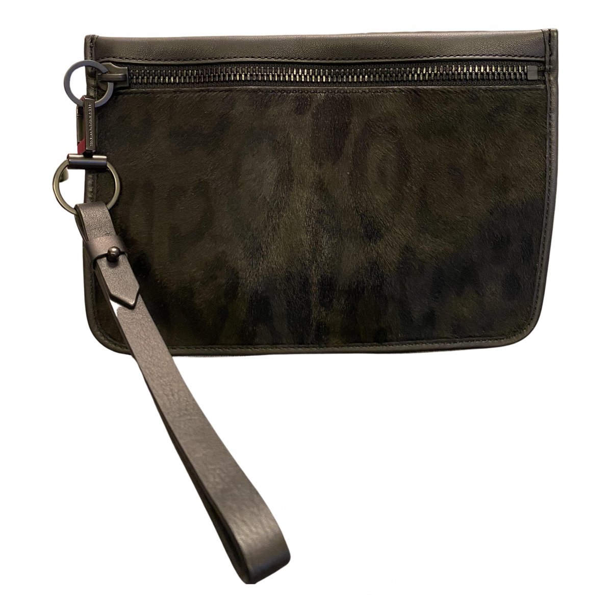 Leather clutch bag