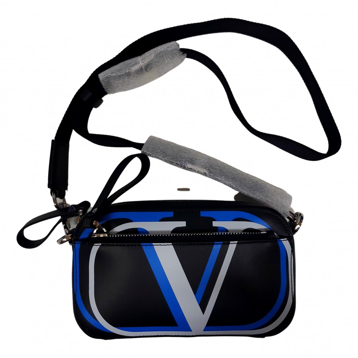 Go logo leather crossbody bag