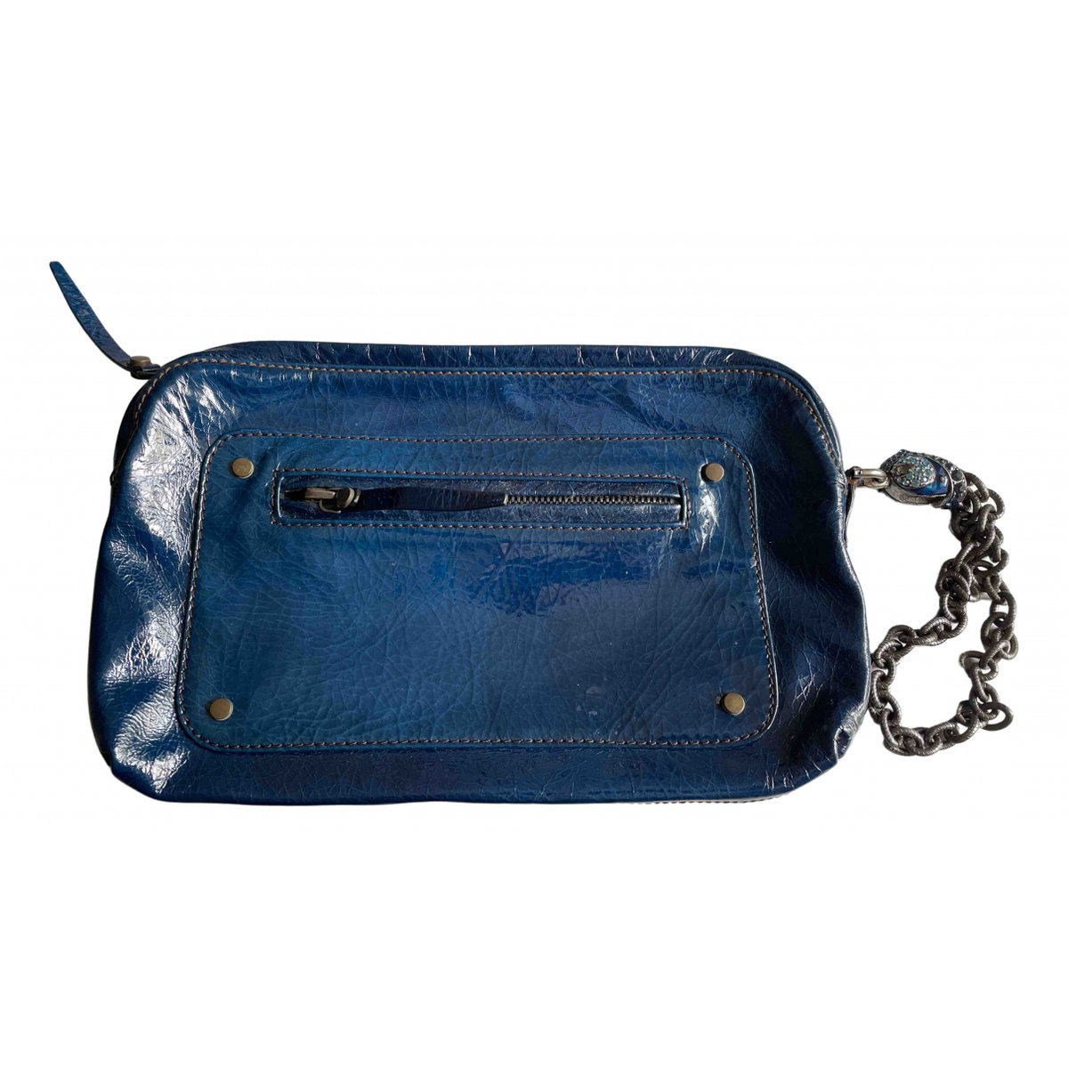 Patent leather clutch bag