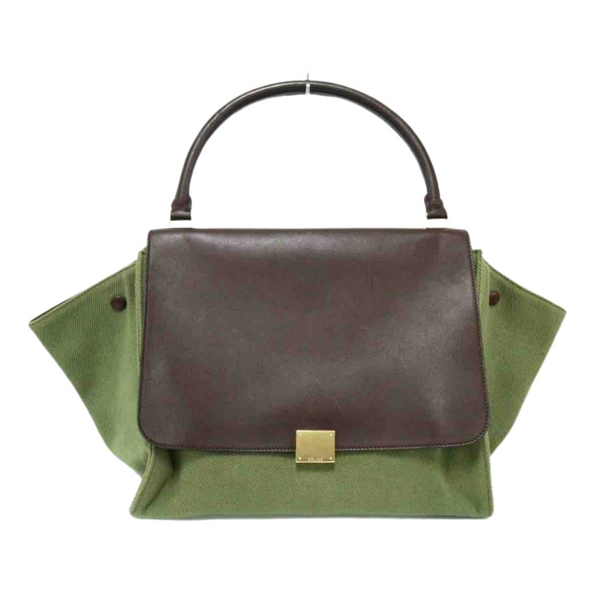 Trapèze leather handbag