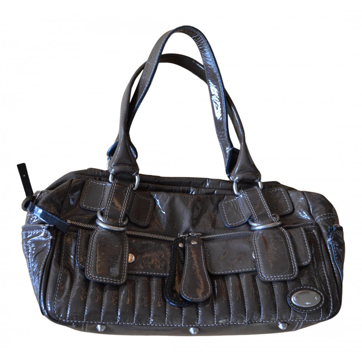 Bay patent leather handbag
