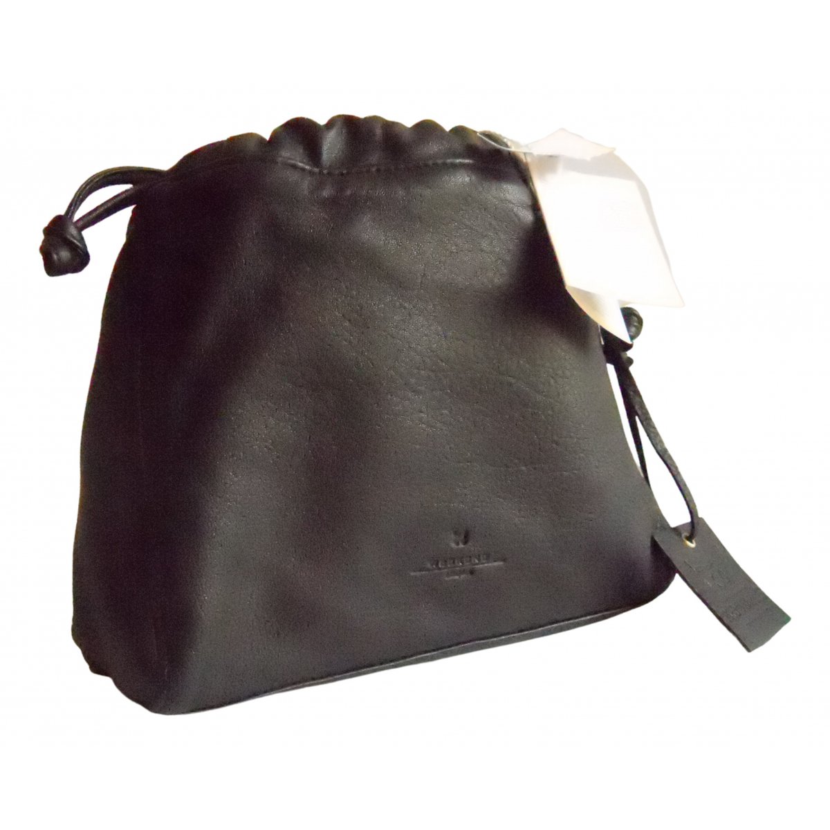 Leather clutch bag