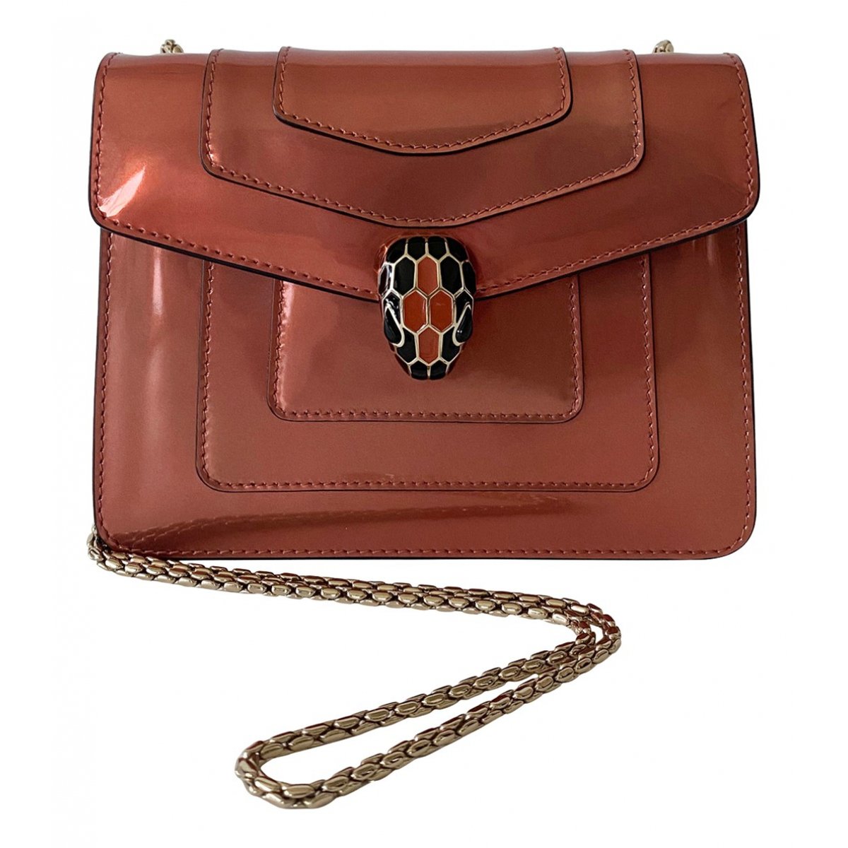 Serpenti patent leather handbag